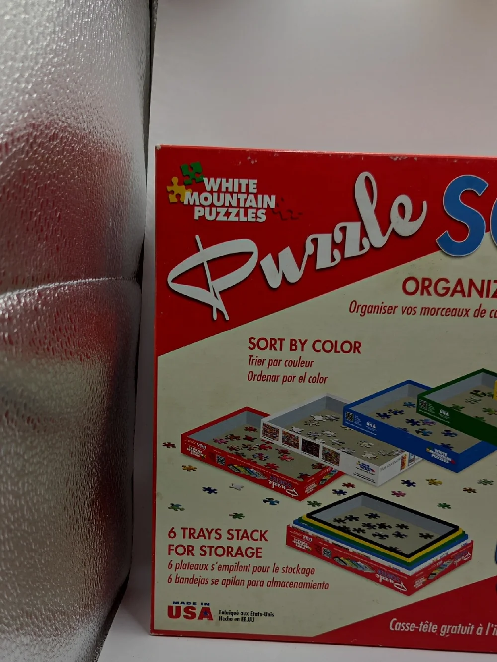 White Mountain Puzzles Puzzle Sorter - Red/Cream